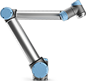 UR10 collaborative robotic arm with a payload of 10kg.