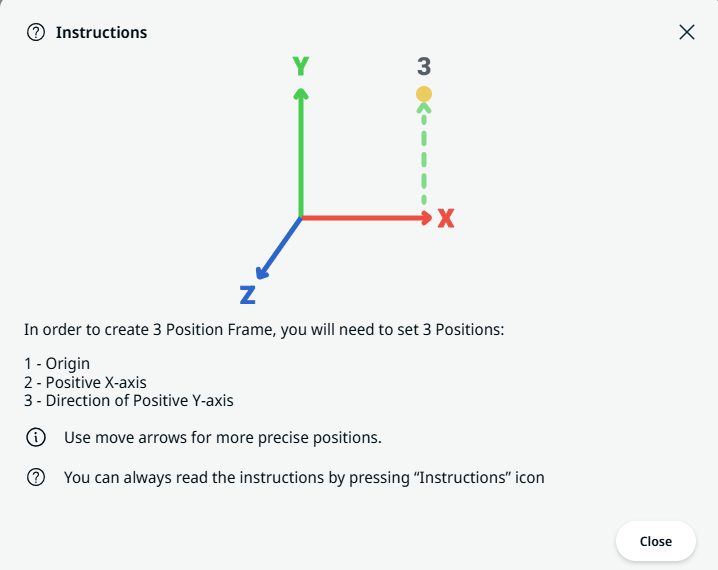 PolyScopeX-Application-Frames-TeachFrame-3 Positions-Instructions