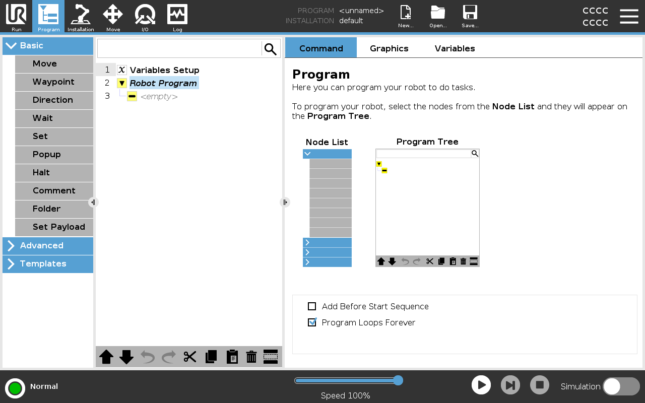 Program Tab