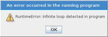 loop runtime infinite