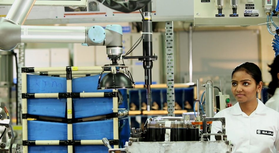 Kollaborierende Roboter automatisieren die Montage bei Bajaj India