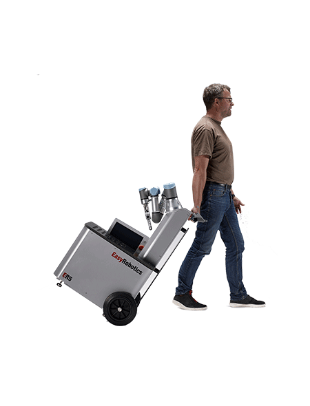 Man with mobility and felxibility robot cell ER5.