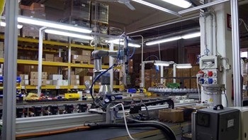 Rupes, linea di assemblaggio con bracci robotici collaborativi Universal Robots