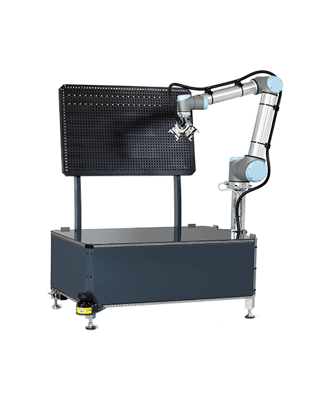 Modular customizable robot cell combined with the benefits of the Universal Robots
