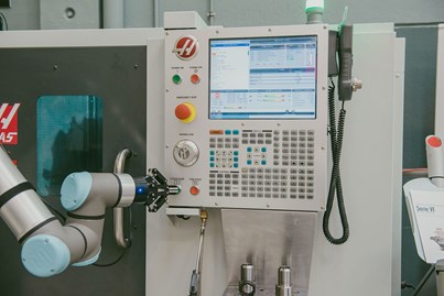 Nuestros cobots UR5e y UR10e realizaron tareas de machine tending en el Haas Demo Day 2019