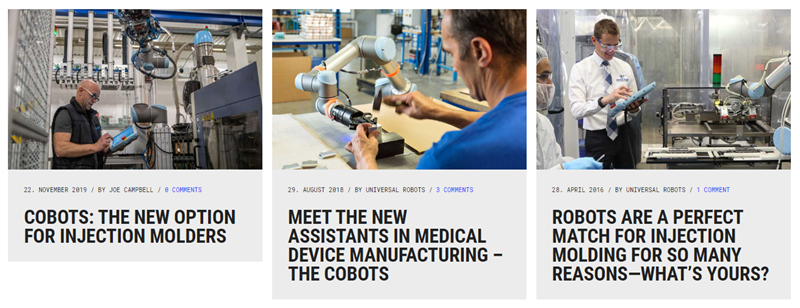 Universal Robots Blog on injection molding applications