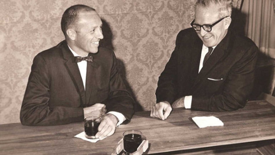Joseph Engelberger on the left, George Devol on the right, c 1960.