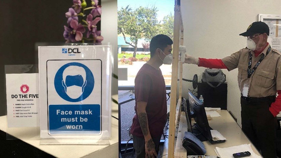 temperature checks at DCL Logistics