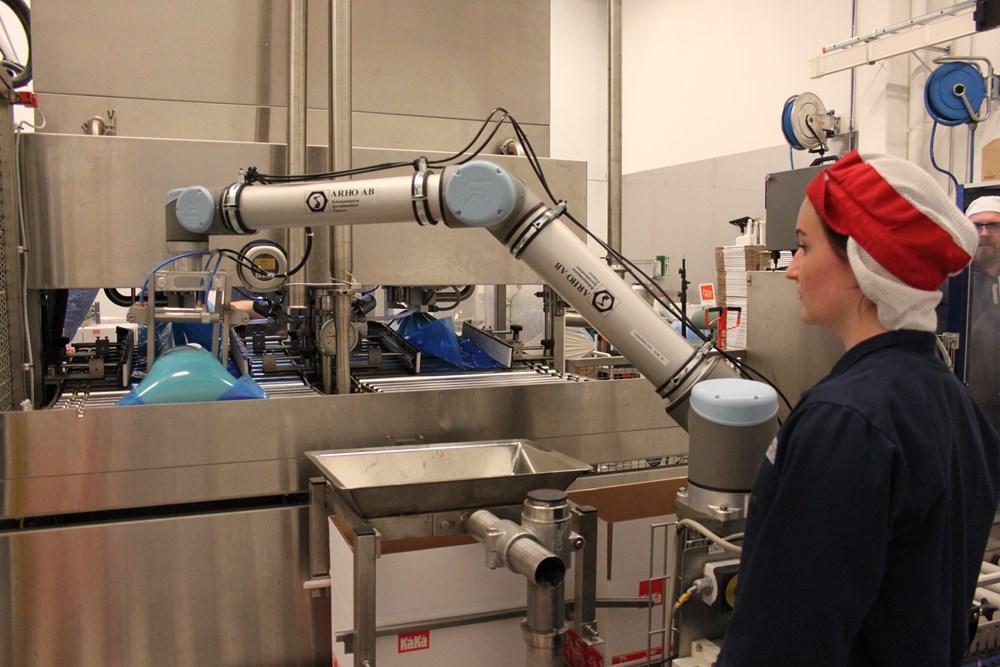 Braccio robotico negli stabilimenti Orkla Foods