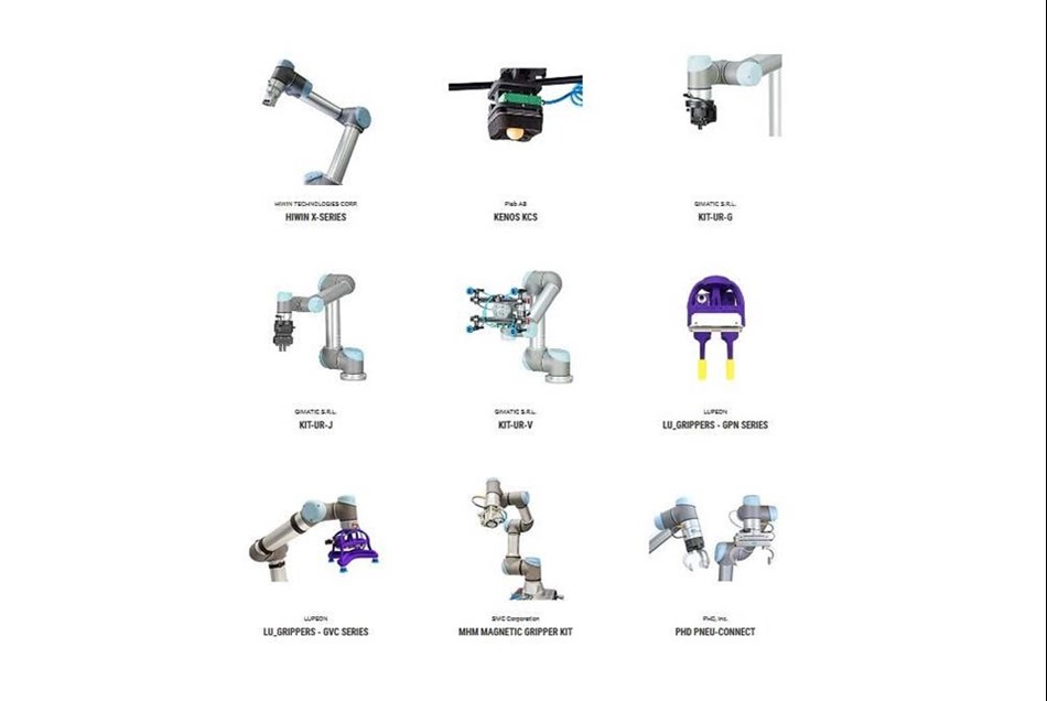 Diferentes modelos de garras robóticas