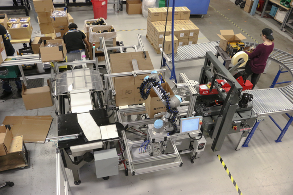 Ứng dụng robot cộng tác trong đóng gói hàng hóa