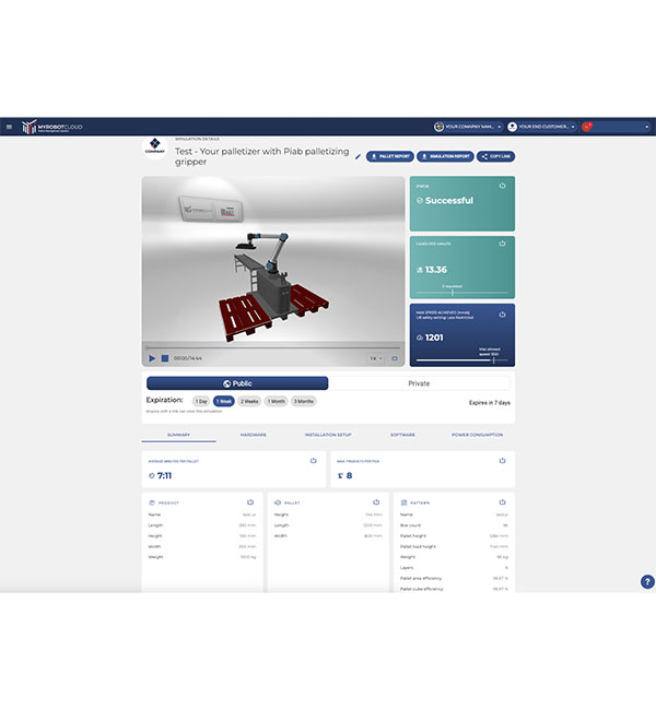 UR+ MyRobot.cloud Palletizing Robot Management Platform Universal