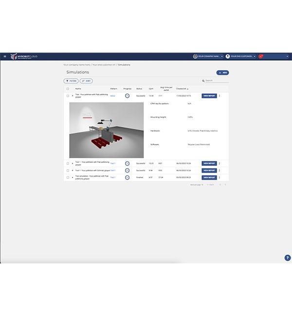 UR+ MyRobot.cloud Palletizing Robot Management Platform Universal