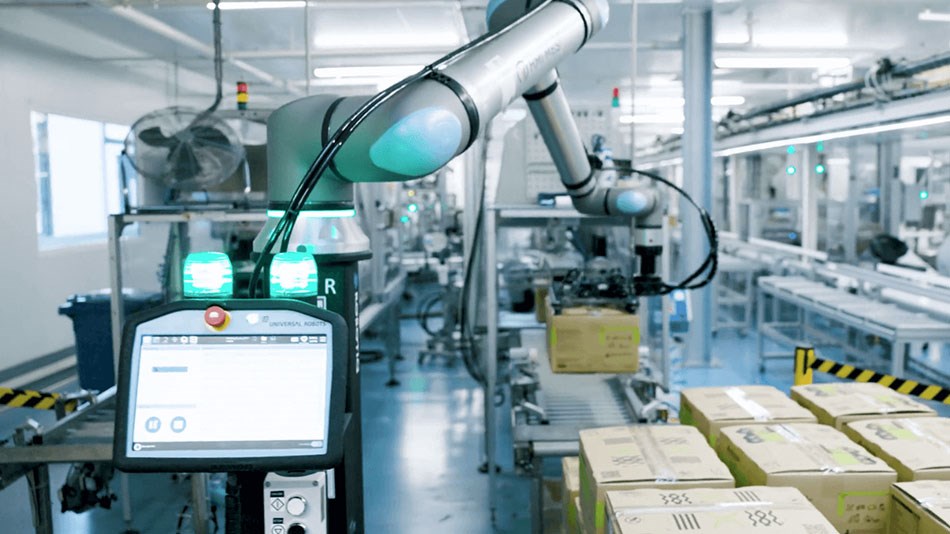 UR Cobot palettiert