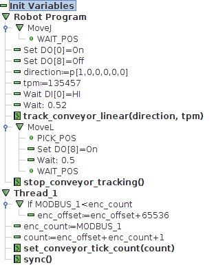 Track Conveyor Linear Modbus Register