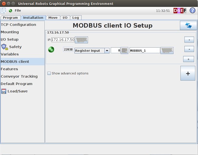 Installation Modbus Setup